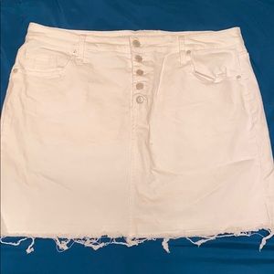 White Jean Skirt